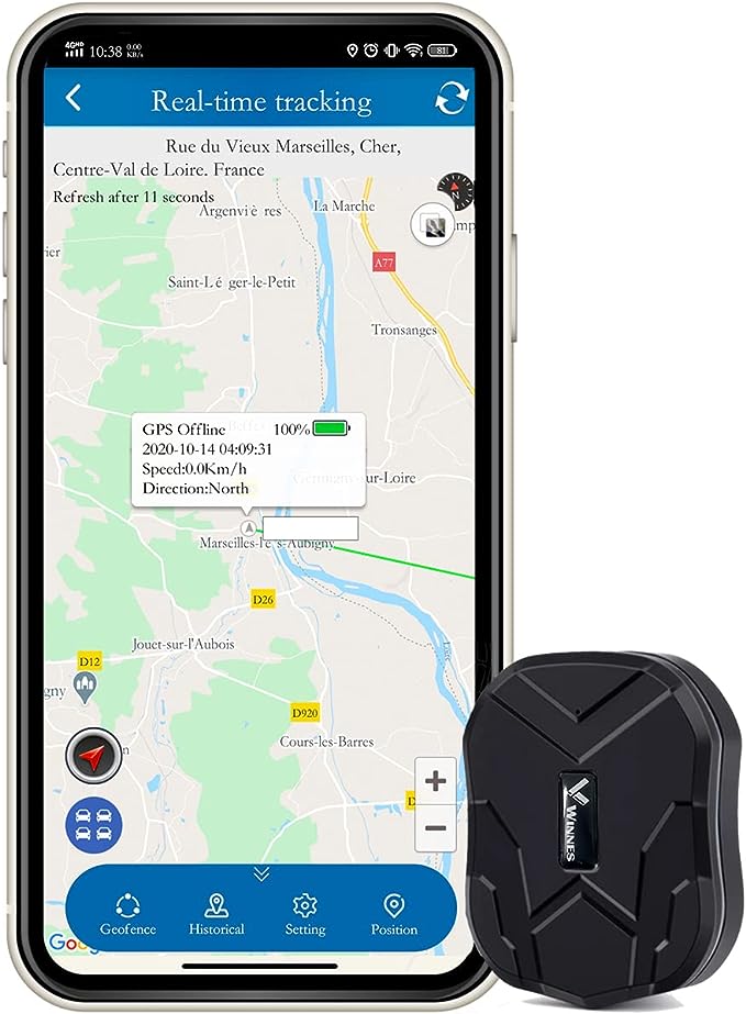 Winnes Mini GPS Tracker 4G, Mini GPS Tracker con Imán Fuerte