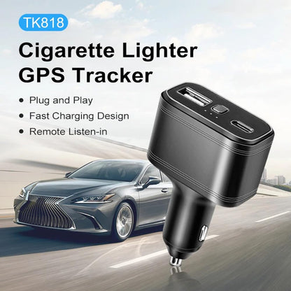 WINNES 4G TK818 GPS Tracker spy hidden Car Charger real-time positioning and voice monitoring with SOS key