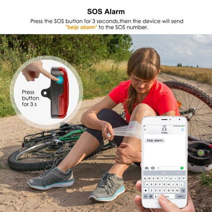 WINNES TK906 Bike GPS Tracker Anti Theft Real-Time Bicycle Tracker Device 1800mAh Waterproof SOS