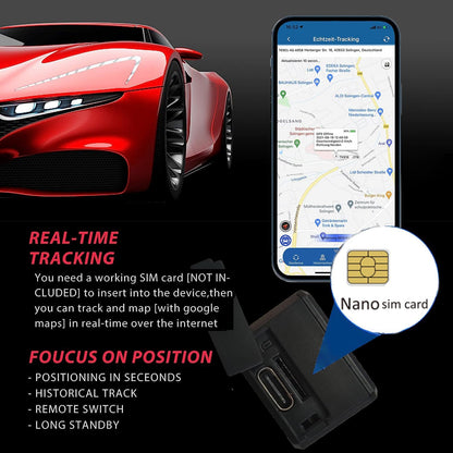 WINNES 4GTK901 Mini GPS Tracker with Microphone Spy MagnetLive real-time positioningVarious alarms Free App for Cars/Kids/Motorcycles