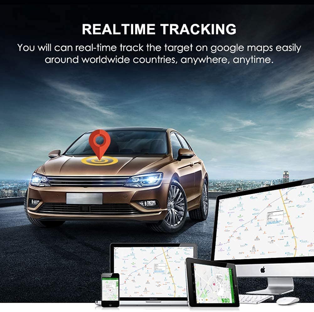 WINNES Vehicle GPS Tracker Real-time Car GPS Tracker Locator with Geofence and Anti-Theft Alarm GPS/GSM/GPRS/SMS Tracking Device for Car, Motorcycle, Taxi(2G GT02A)
